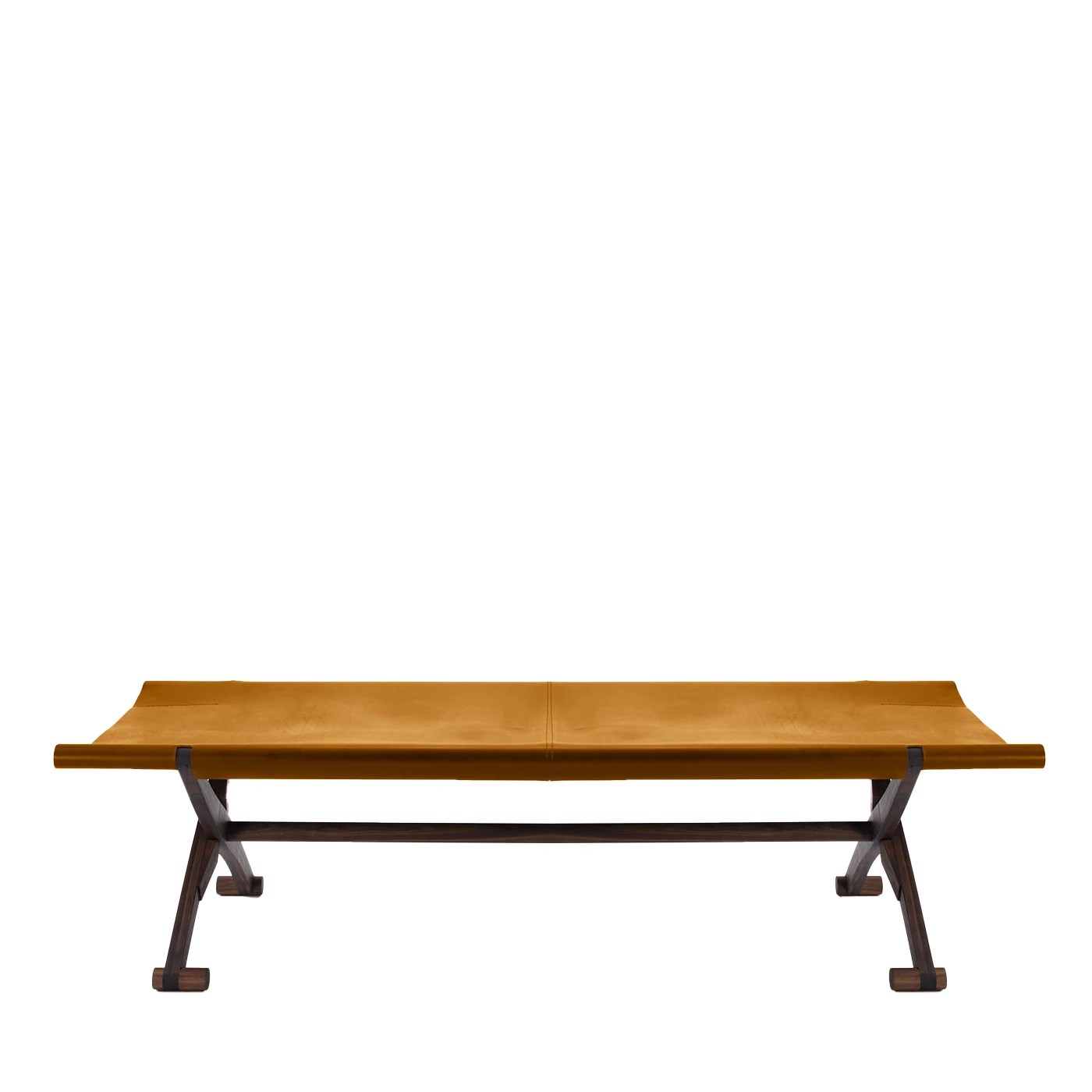 Branda Leather Full Grain Cognac Bench Tonucci Collection Artemest