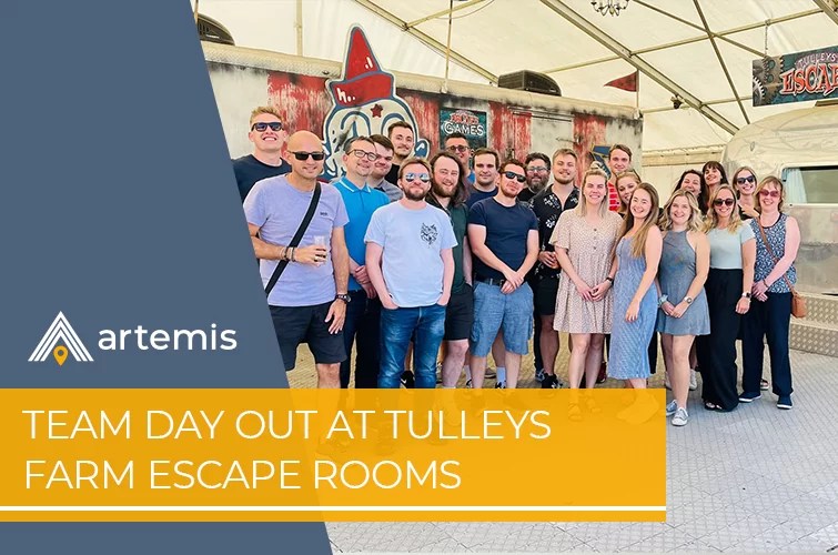 Team day out at Tulleys Farm escape rooms Artemis Marketing
