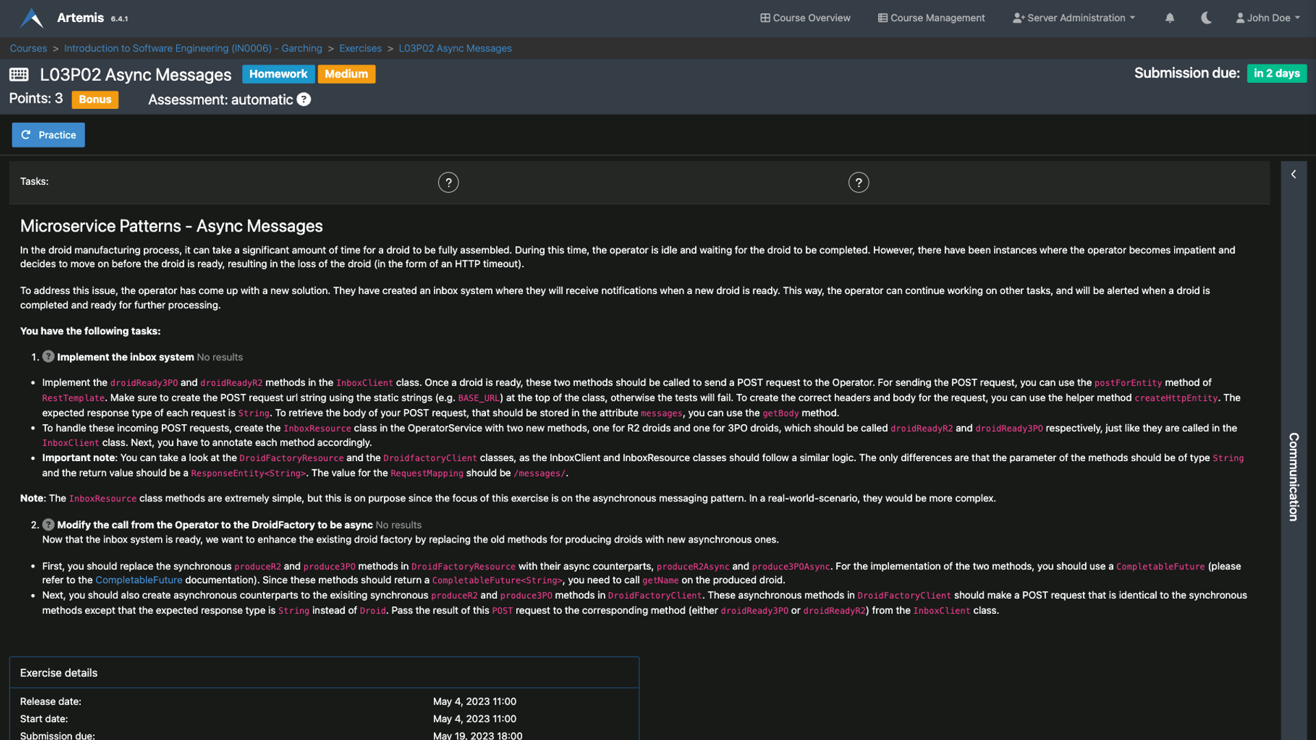 Artemis Interactive Learning With Individual Feedback