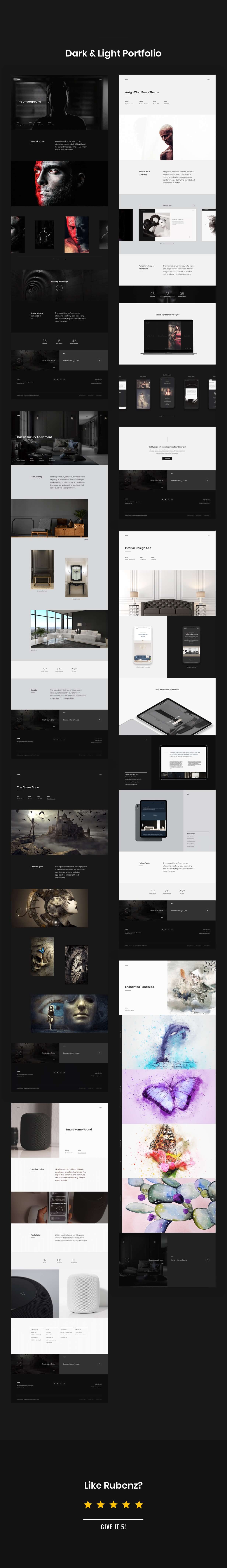 Rubenz Creative Minimal AJAX Portfolio Template Bootstrap4