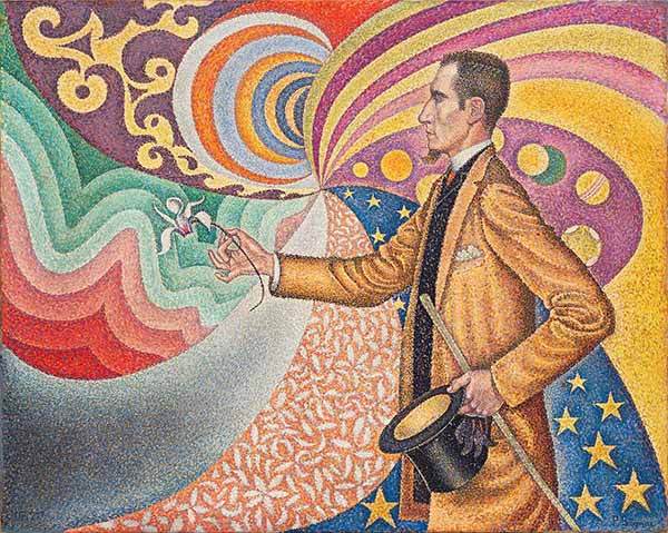 pontilhismo; Paul Signac - Retrato de Félix Fénéon (1890)
