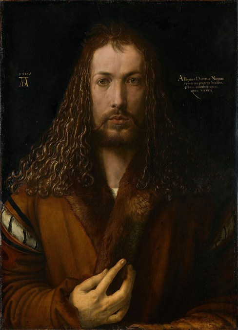 autorretrato; Self Portrait with Fur Collar