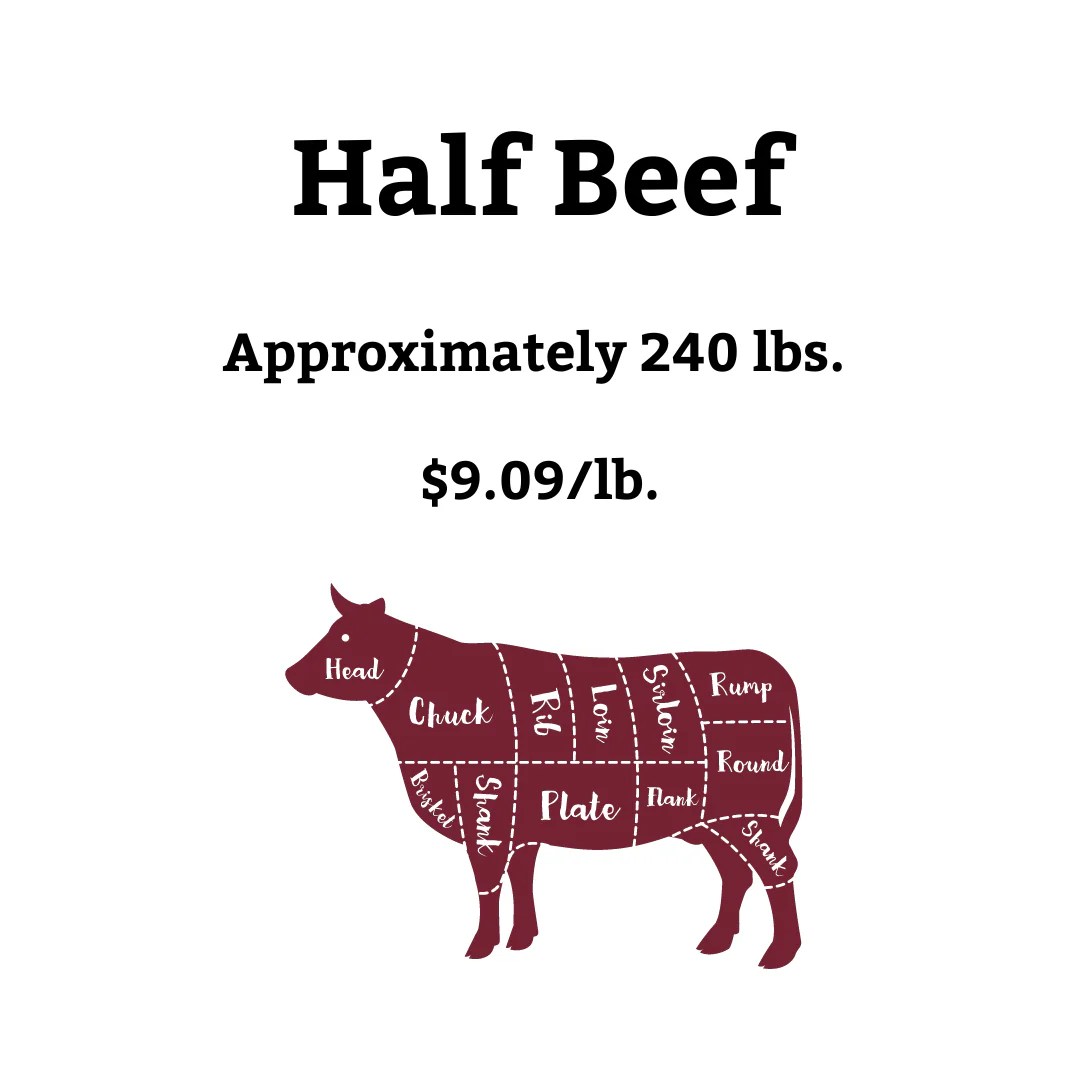 Half Beef per lb. Artesian Ranch