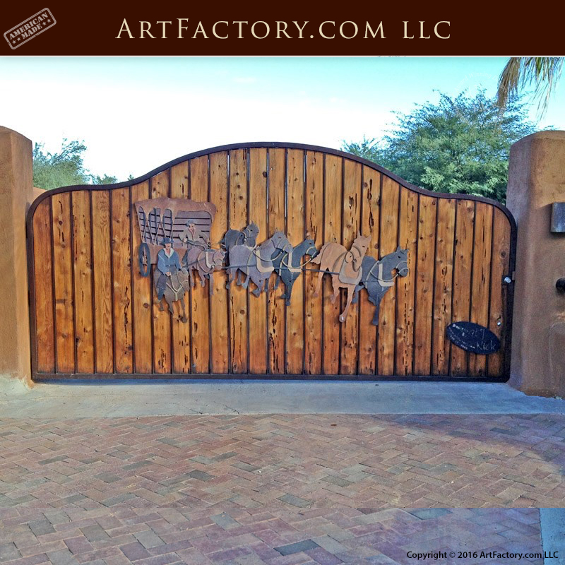 Western Style Security Gate Hand Fine Art Ironwork
