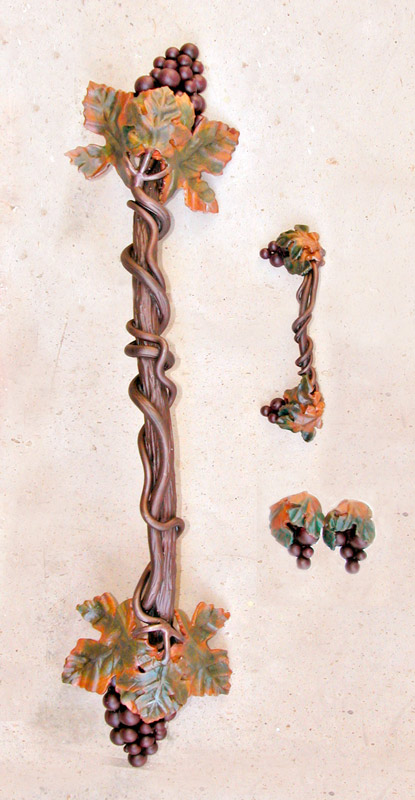 Custom Drawer Pull Grape Vines And Clusters Hh0168a