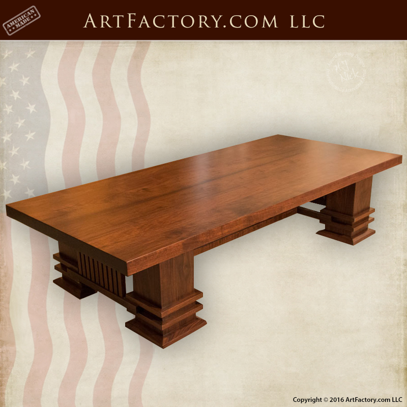 Craftsman Style Coffee Table Frank Lloyd Wright Design