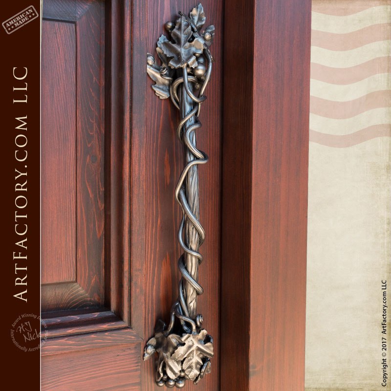 Twisted Grapevine Iron Door Pull Hand By Master Blacksmiths
