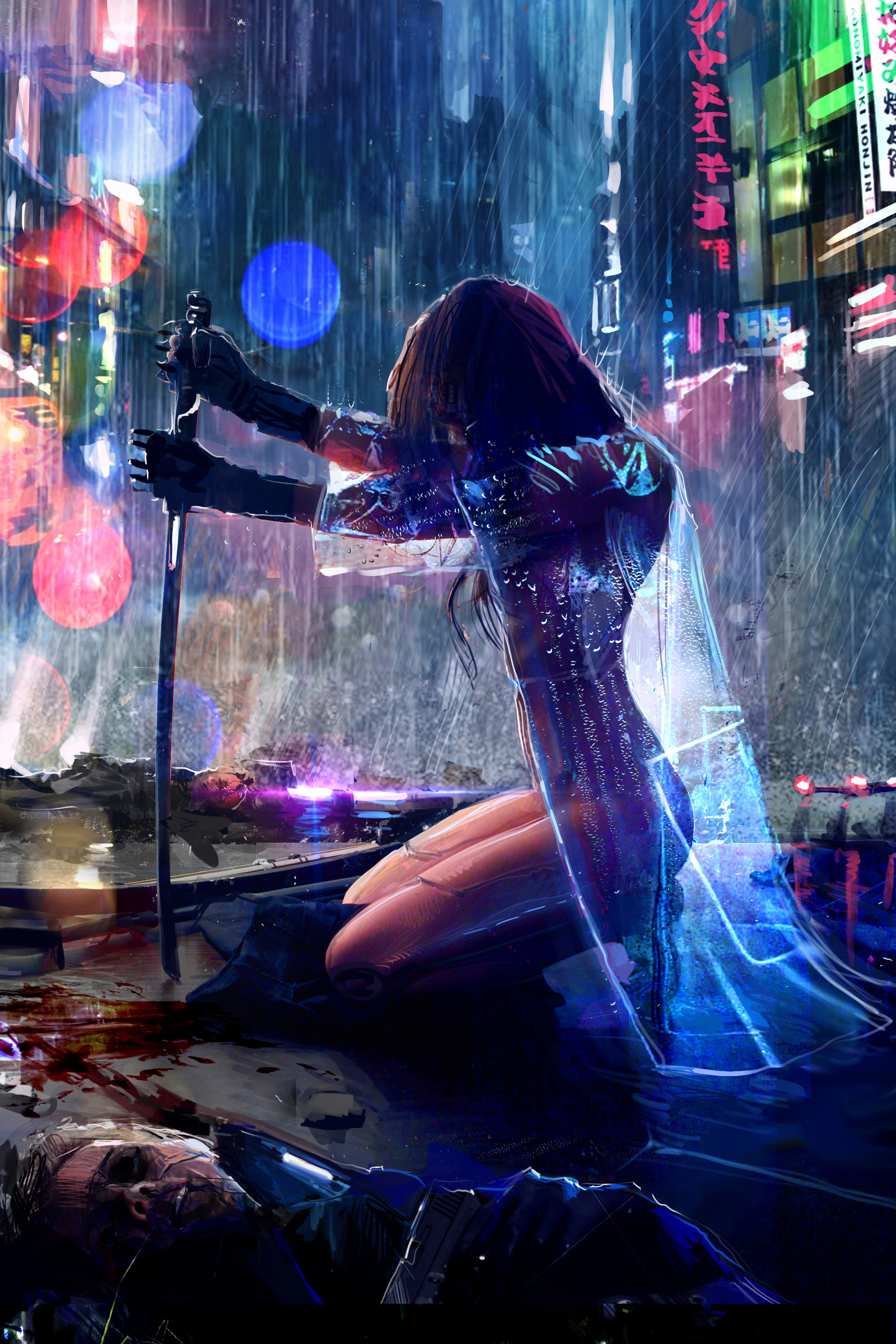 Katana Girl Art ID 111364
