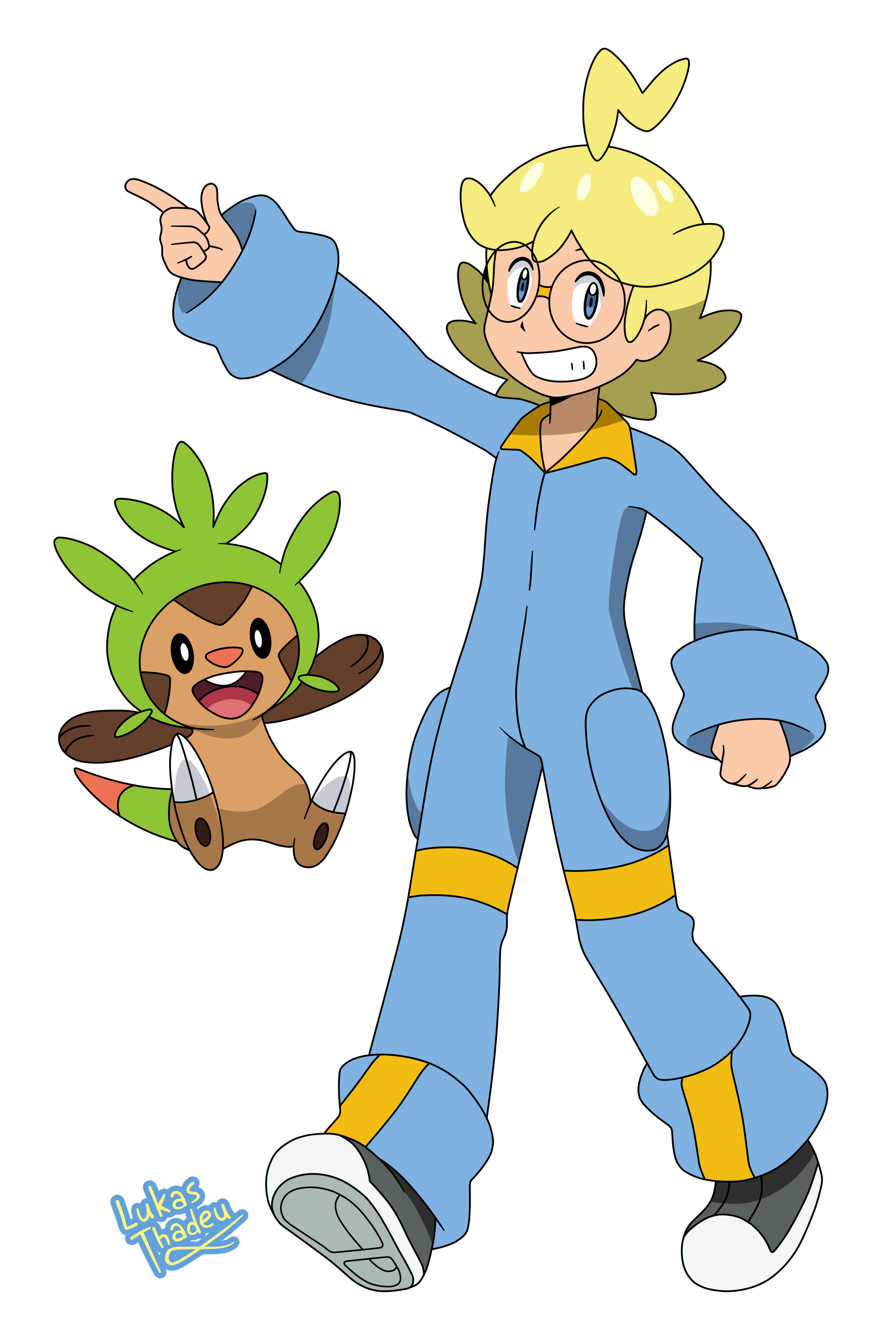 Pokemon anime Clemont (Sun and Moon style) by lukasthadeuart
