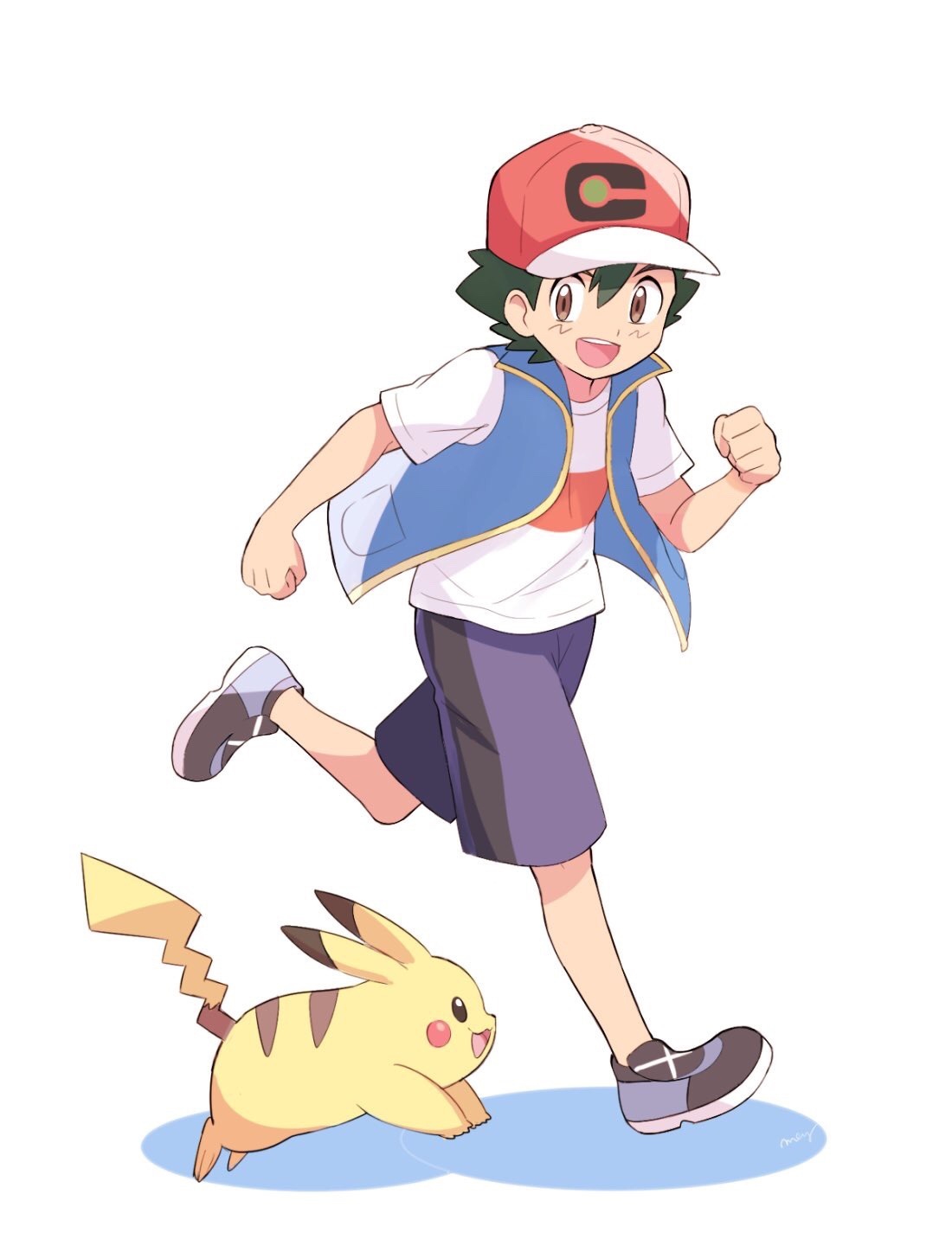 Ash And Pikachu Running Art ID 133934 Art Abyss