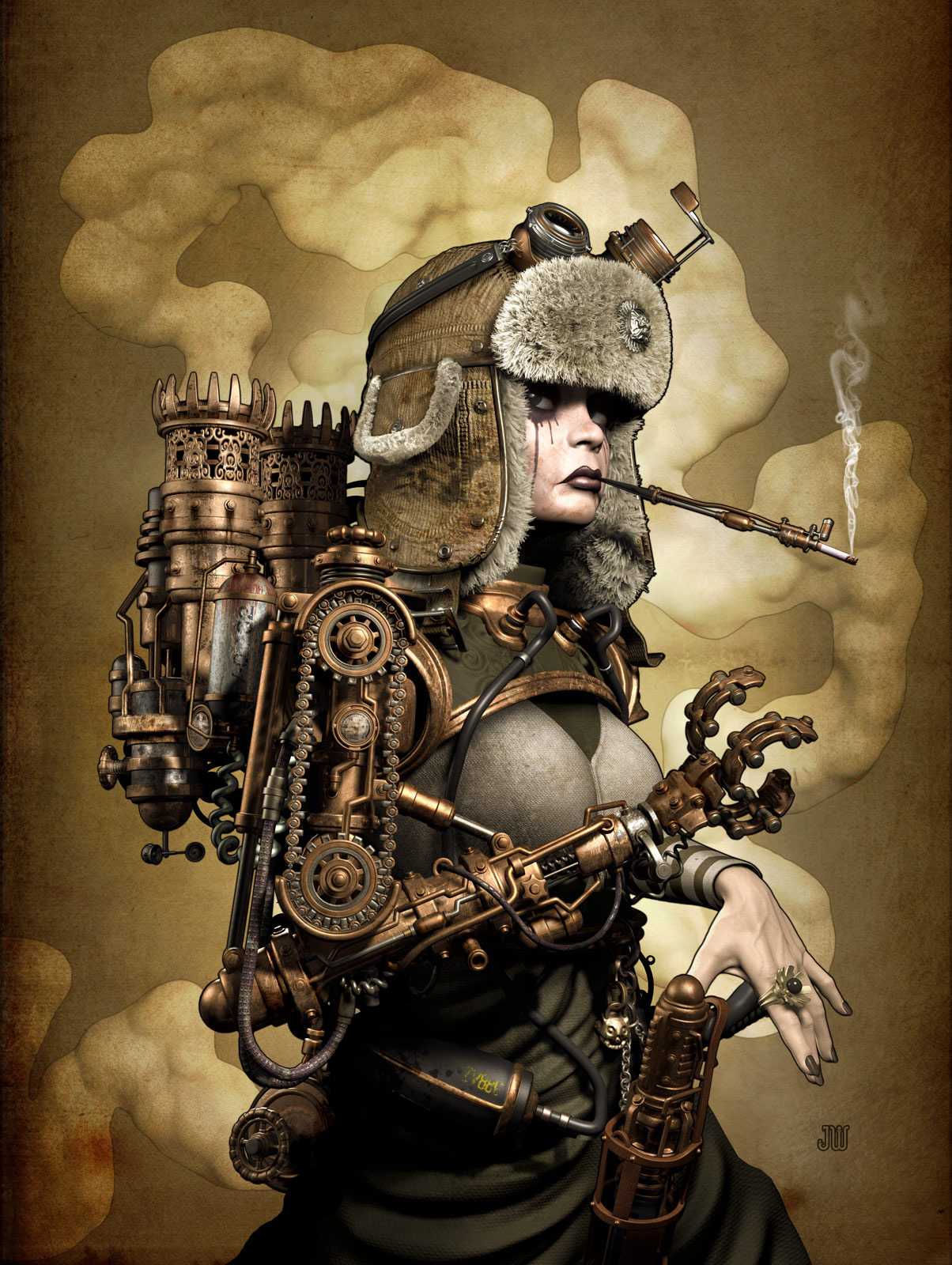SteamGirl by Jef Wall
