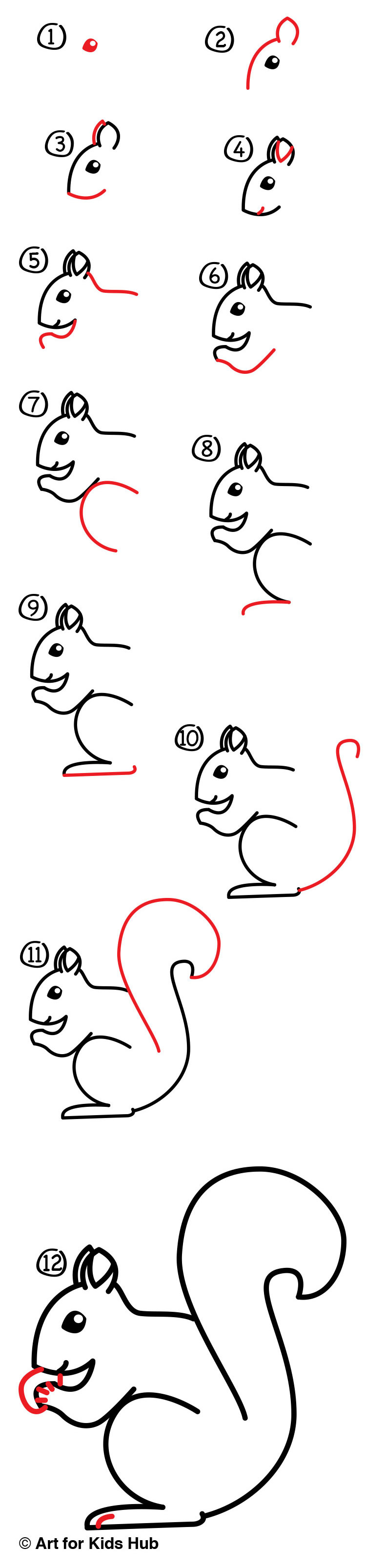 How To Draw A Squirrel + SYA Art for Kids Hub