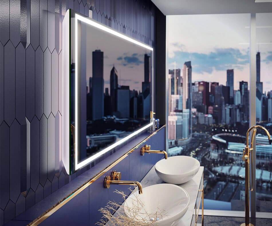 Artforma Bathroom Mirror With LED Light SlimLine L49