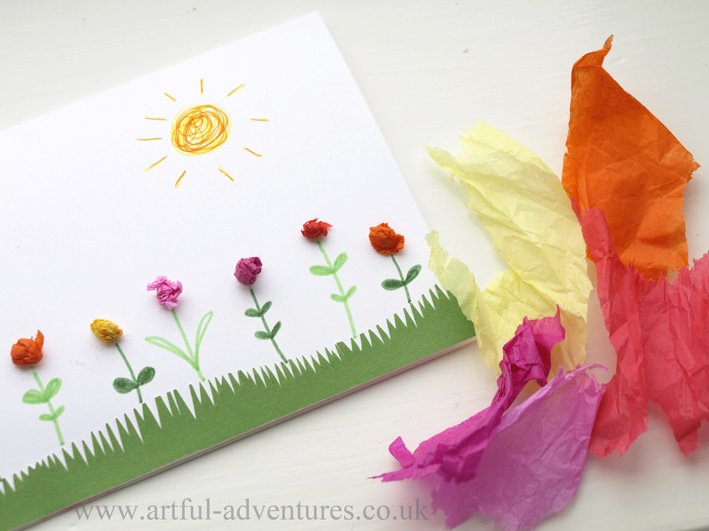 Even More Tissue Paper Cards Artful Kids