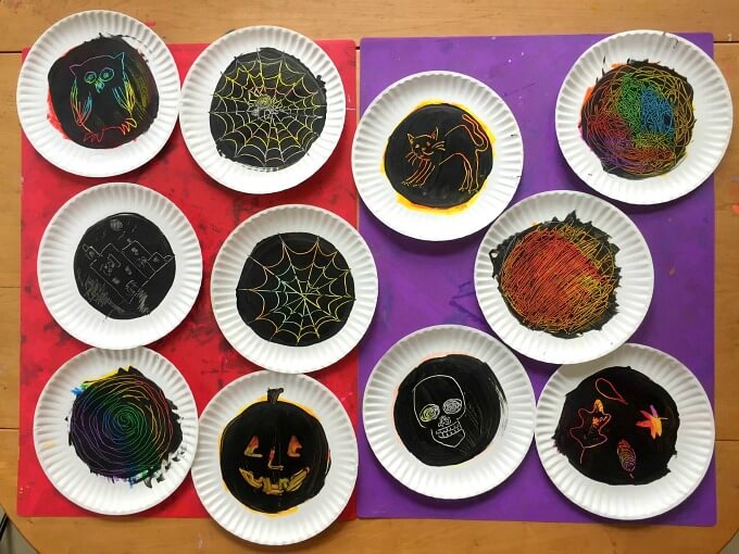 How to Make Halloween Scratch Art for Kids