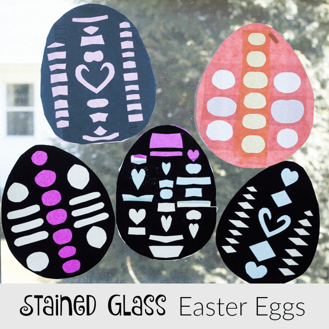 Make Stained Glass Easter Eggs To Hang in the Window An Easter Craft