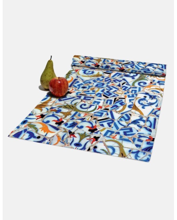 Buy Barcelona Souvenirs Table Runner Blue Tiles Artgaudí Shop
