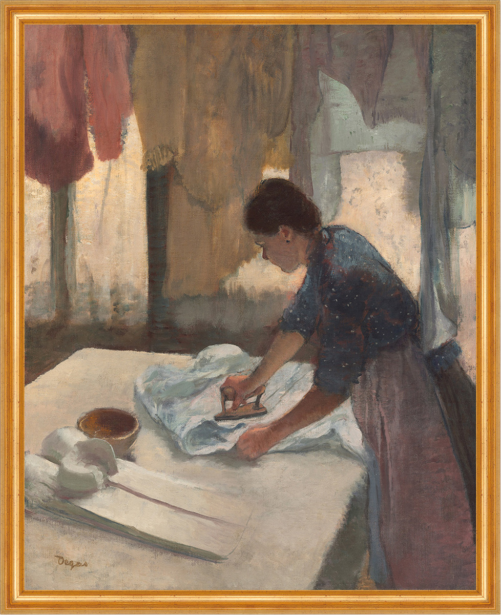 Woman Ironing Edgar Degas Frauen Hausarbeit Bügeln Wäsche Bügeleisen B A1 01435 Billerantik