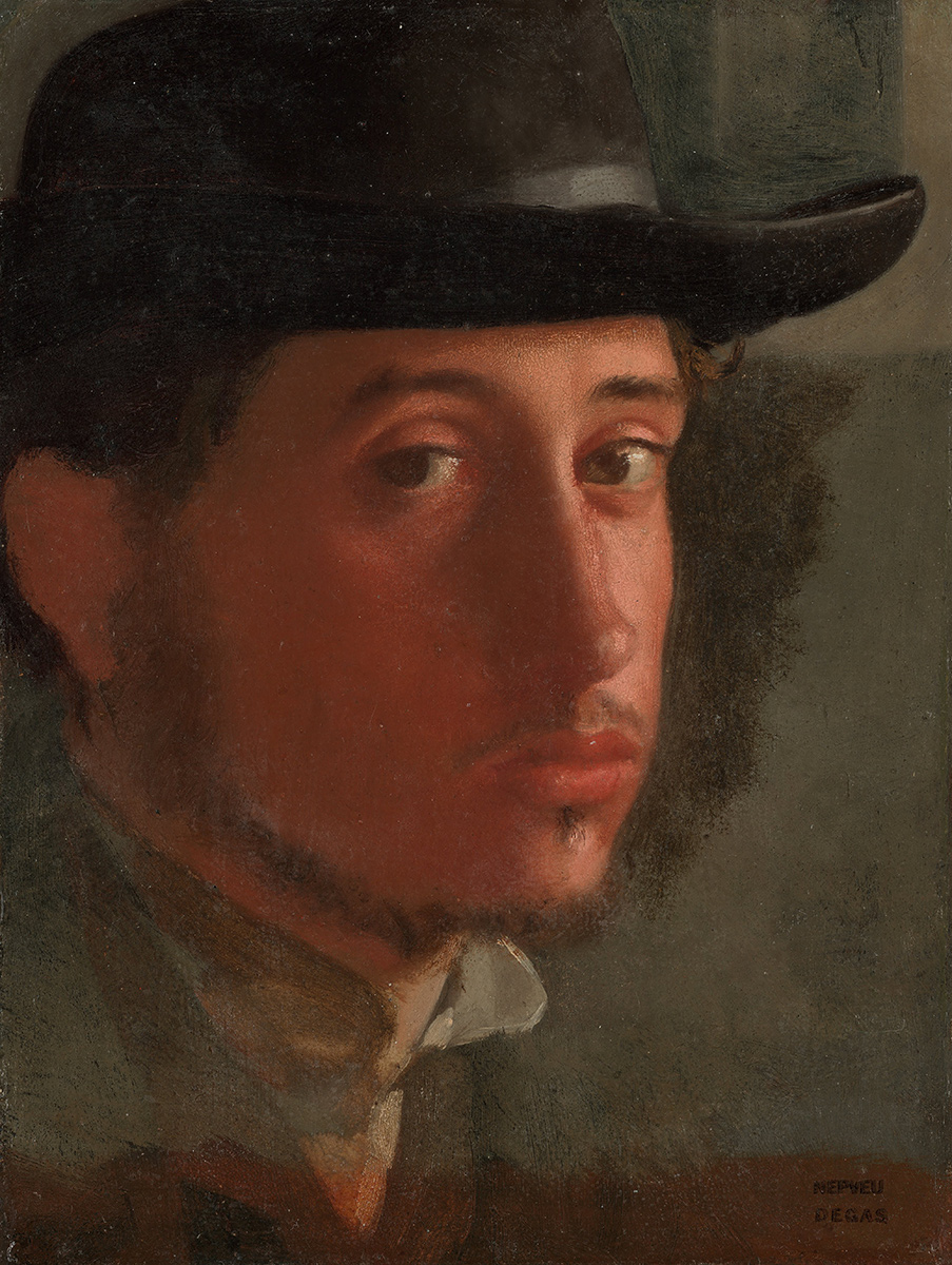 SelfPortrait Edgar Degas französicher Maler Bildhauer Hut Paris B A3 01439 Billerantik