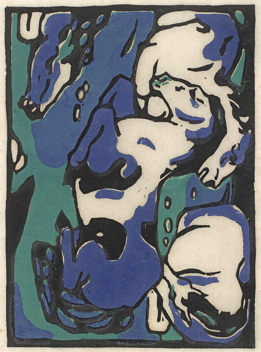 Resting Horses Franz Marc Tiere Pferde Liegen Ruhen Formen Weide B A3 01898 Billerantik
