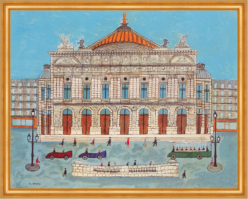 La Opera a Paris Frankreich Maler des heiligen Herzens Louis Vivin H A2 649 Billerantik