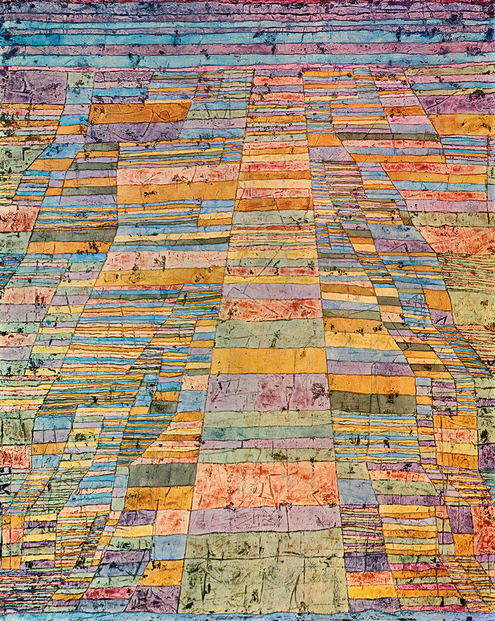 Hauptweg und Nebenwege Paul Klee Afrika Landschaft bunt Rhythmus H A3 0373 Billerantik