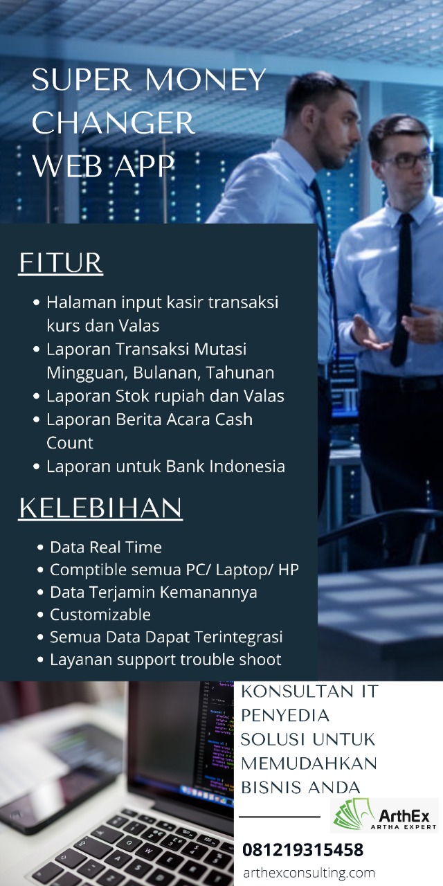 Software Money Changer  App Dengan Dengan Desain Exclusive, Dan Pengerjaan CepatSoftware
