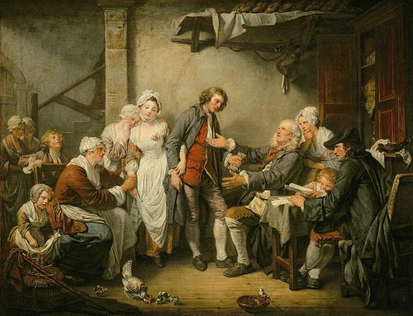 Jean-Baptiste Greuze The Village Bride (L'Accordée de Village.
