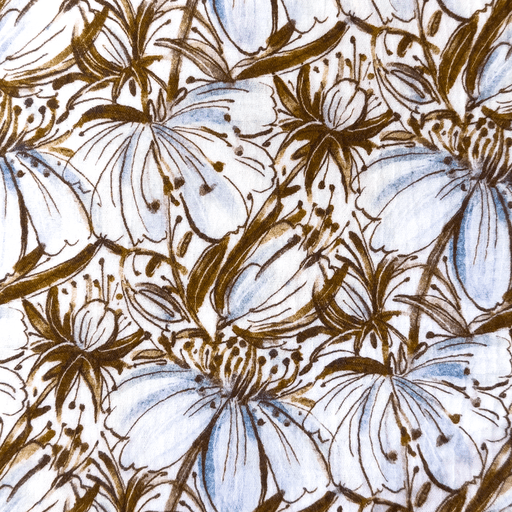 Crinkled Digital Printed Mixed Flowers Arthur Bales