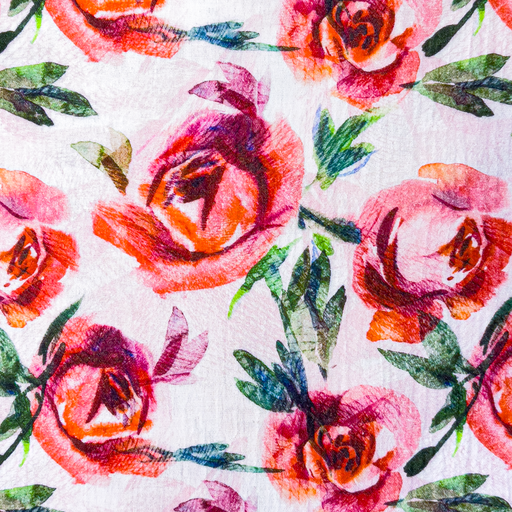 Crinkled Digital Printed Flower Garden C Arthur Bales