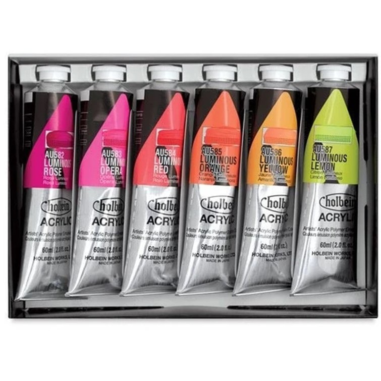 Shop Holbein Heavy Body Acrylic Luminous Set Australia Art Supplies