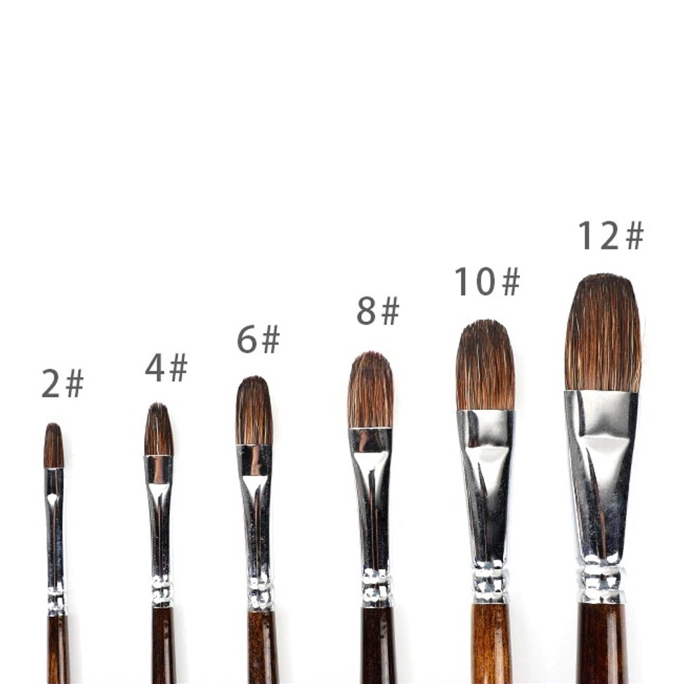 Shop 6pc Filbert Watercolour Brush Set Australia Art Supplies Articci
