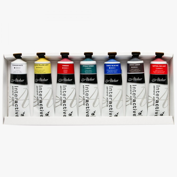Shop Atelier Interactive Acrylics Set 7pce x 80ml Australia Art