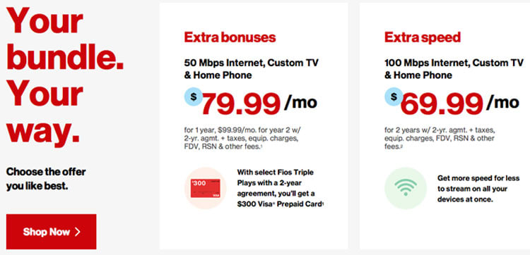 Verizon FiOS Packages Custom TV Consumer Reports