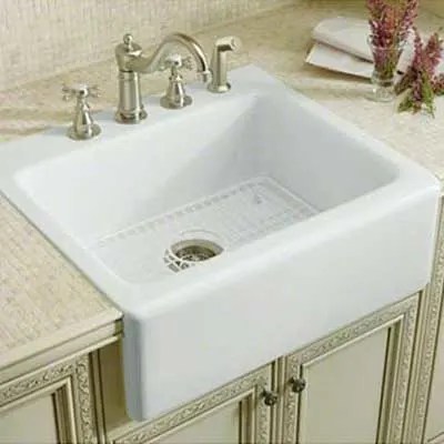 This white ceramic double trough sink offers enough counter space to keep everyone happy, and comes in either a self rimming model or as a wall mounted sink. Best Sink Buying Guide Consumer Reports