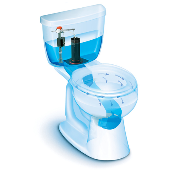 Dual Flush Tank Type Water Closet Dandk Organizer