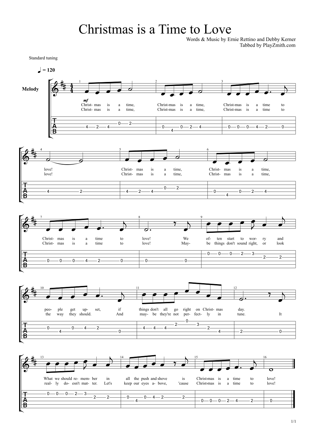 Merry Christmas A Time to Love PlayZmith Be a Guitarist