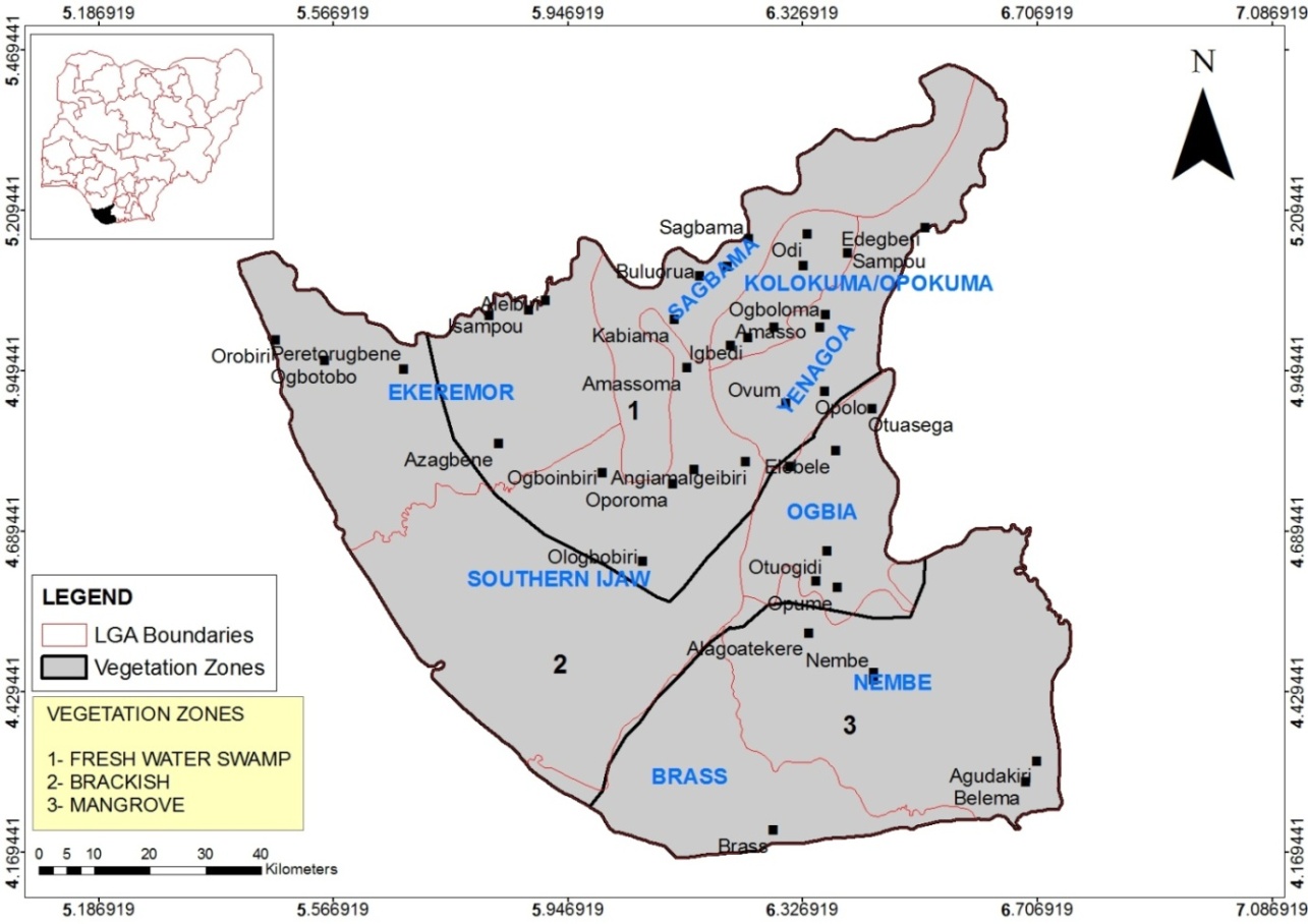 Where is Bayelsa, Nigeria on Map Lat Long Coordinates