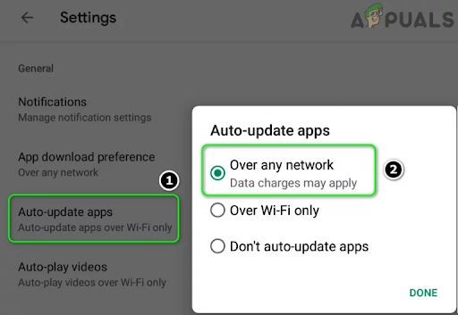 Fix the “Error checking for updates” Google Play Store 3