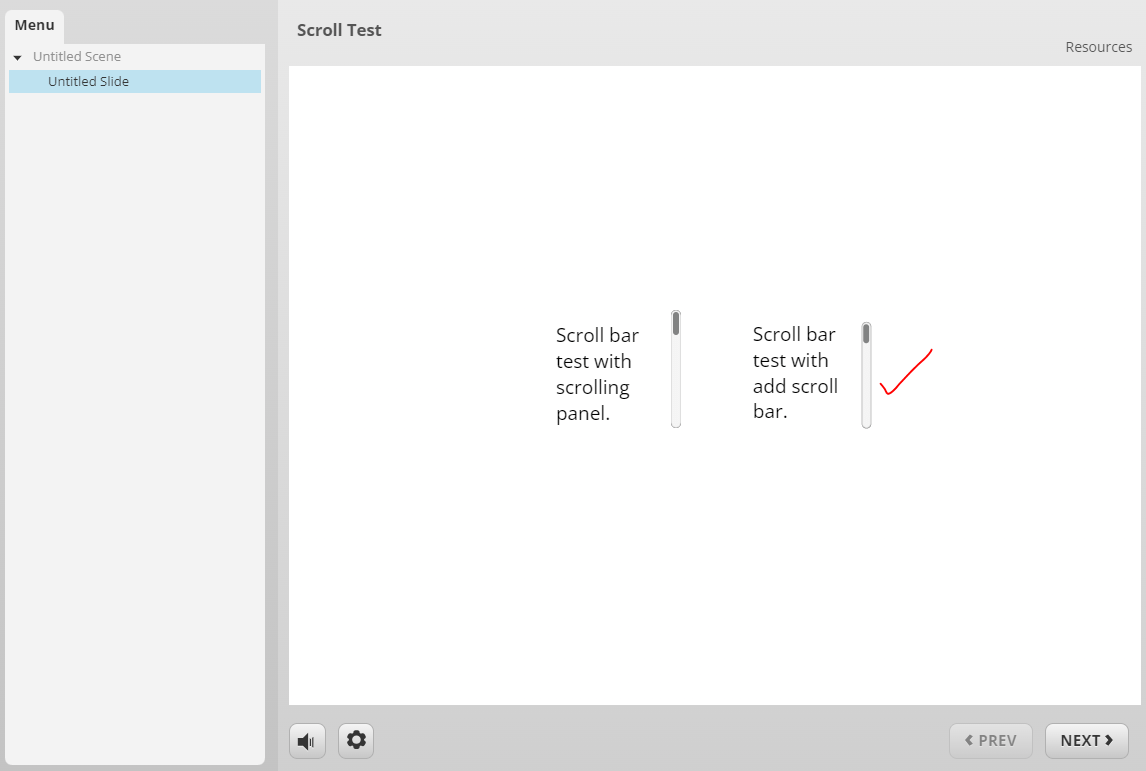 Appearance of Scrollbars in Firefox is Different Articulate Storyline
