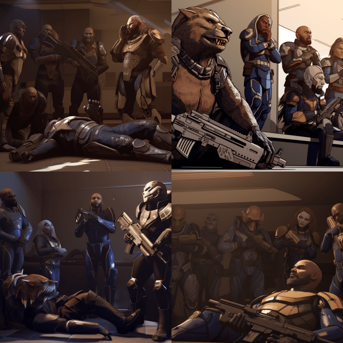 Quark, Commander Shepard, and Elroy Patashnik walk into a bar