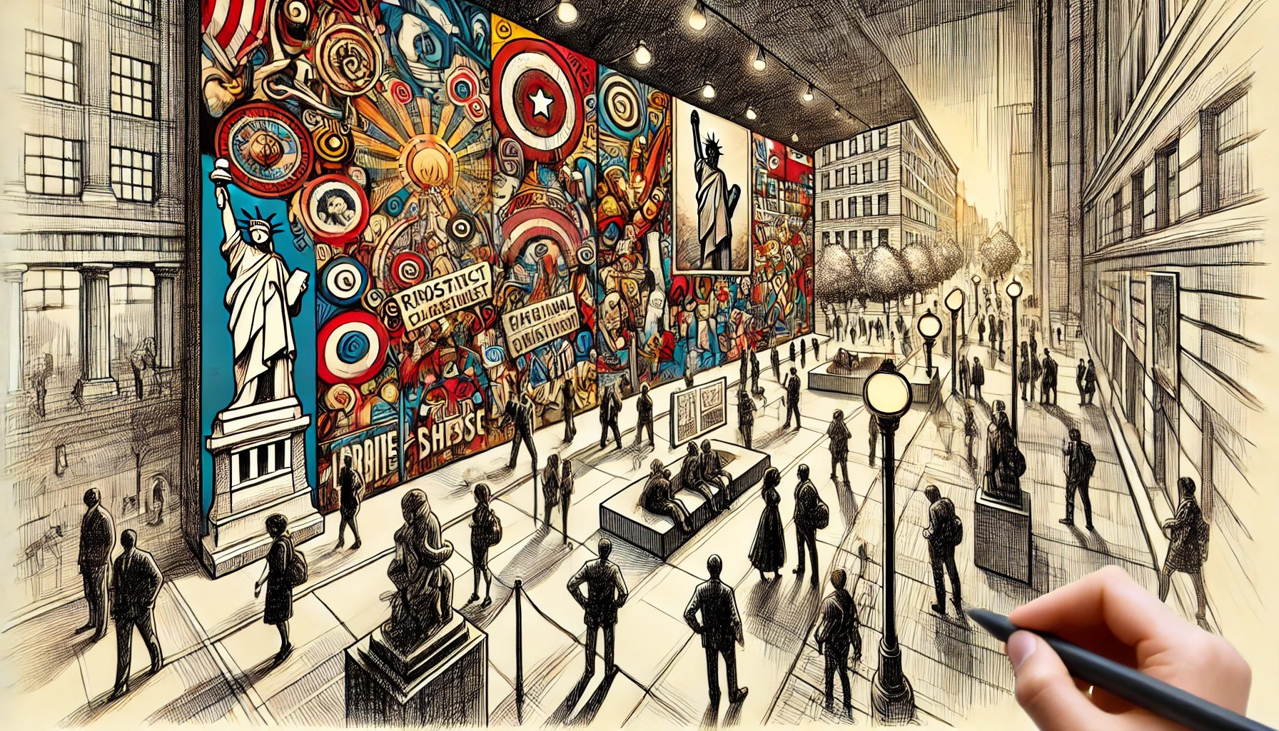 The Role of Abstract Art in Political Commentary Artificial Paintings