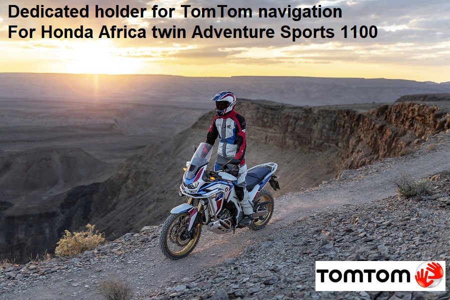 Navigation mount dedicated to TomTom / GARMIN GPS Africa Twin Adventure