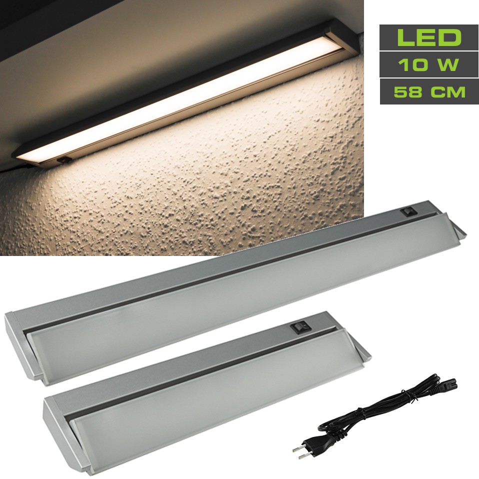 LED Unterbauleuchte 58 cm schwenkbar Alu 10 W Schrankleuchte Küchen