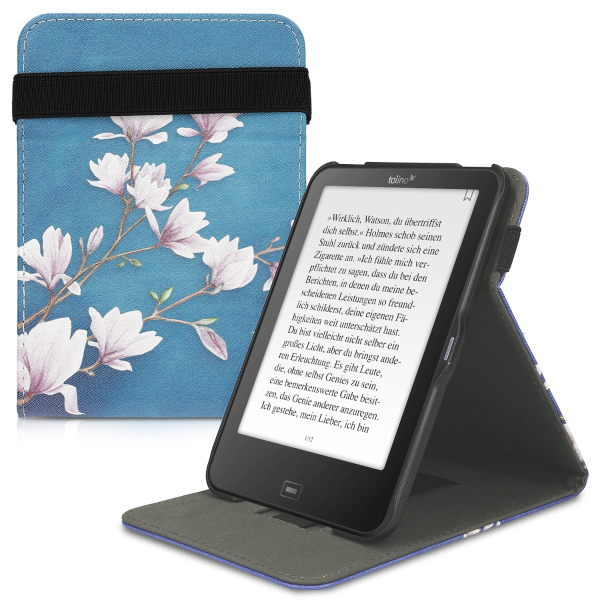 Hülle für Tolino Vision 1 2 3 4 HD Schlaufe Ständer eReader Cover Case