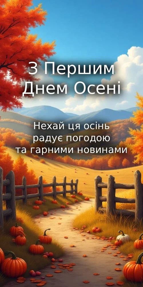 з першим днем осені вітання