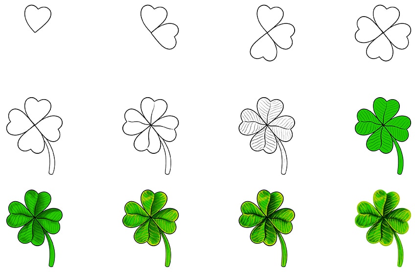 How to Draw a Four Leaf Clover A Fun Shamrock Drawing Tutorial (2022)
