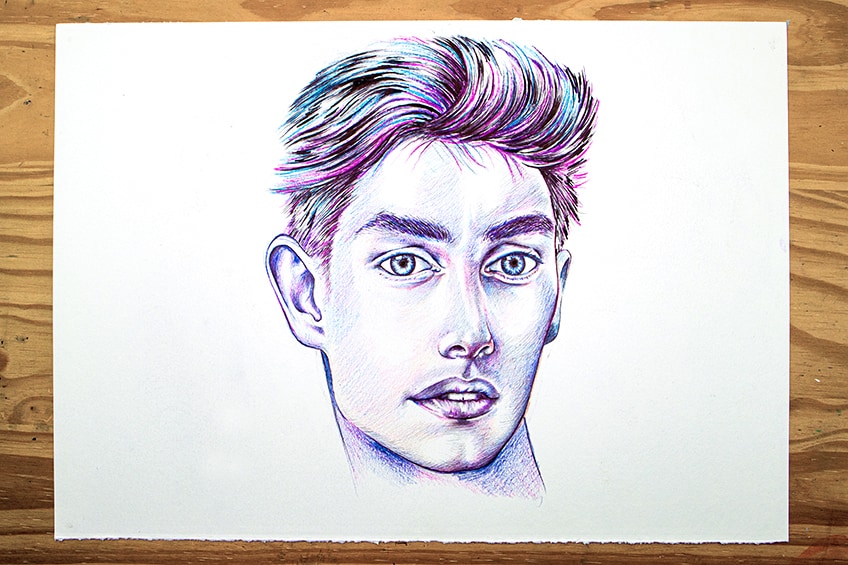 Realistic Drawing Of A Teenage Boy