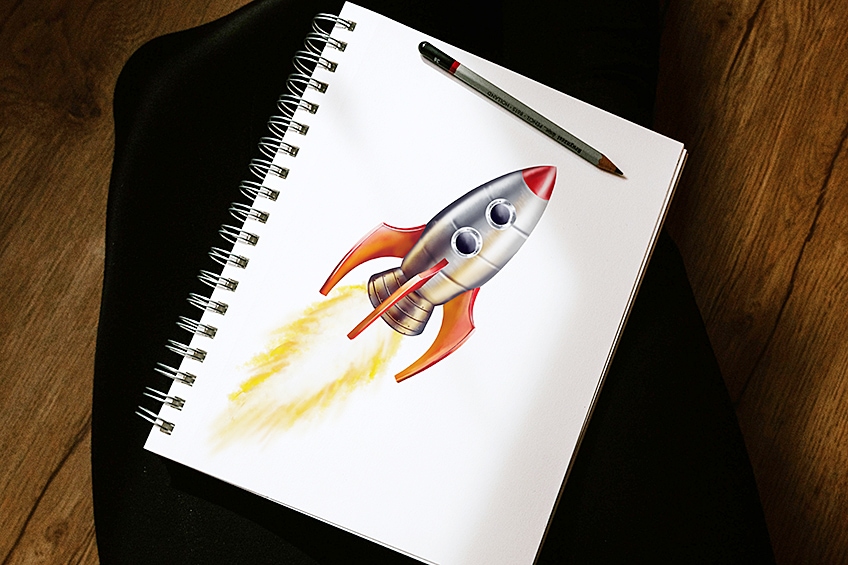 How to Draw a Rocket An Easy Rocket Drawing Tutorial
