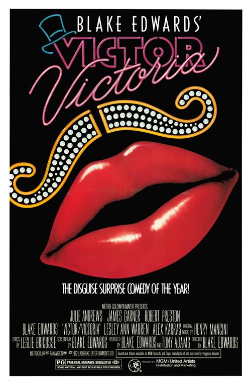 Victor Victoria key art for movie poster and Broadway play by John Alvin